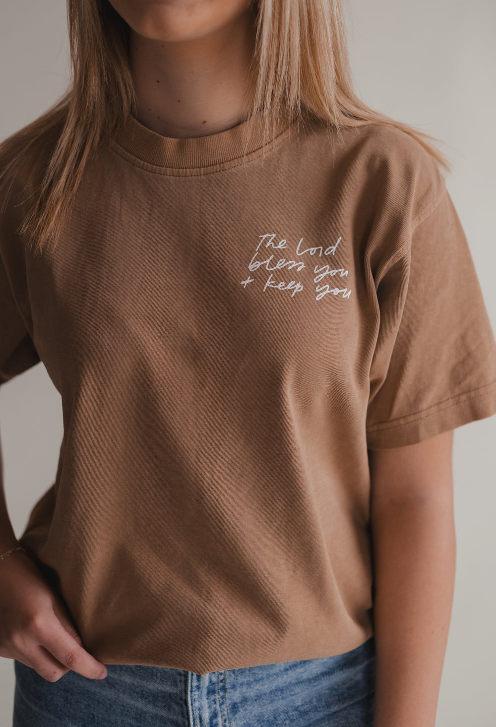 The Blessing Tee- Light Brown