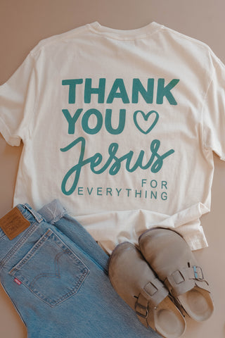 Thank You Jesus Tee - Ivory