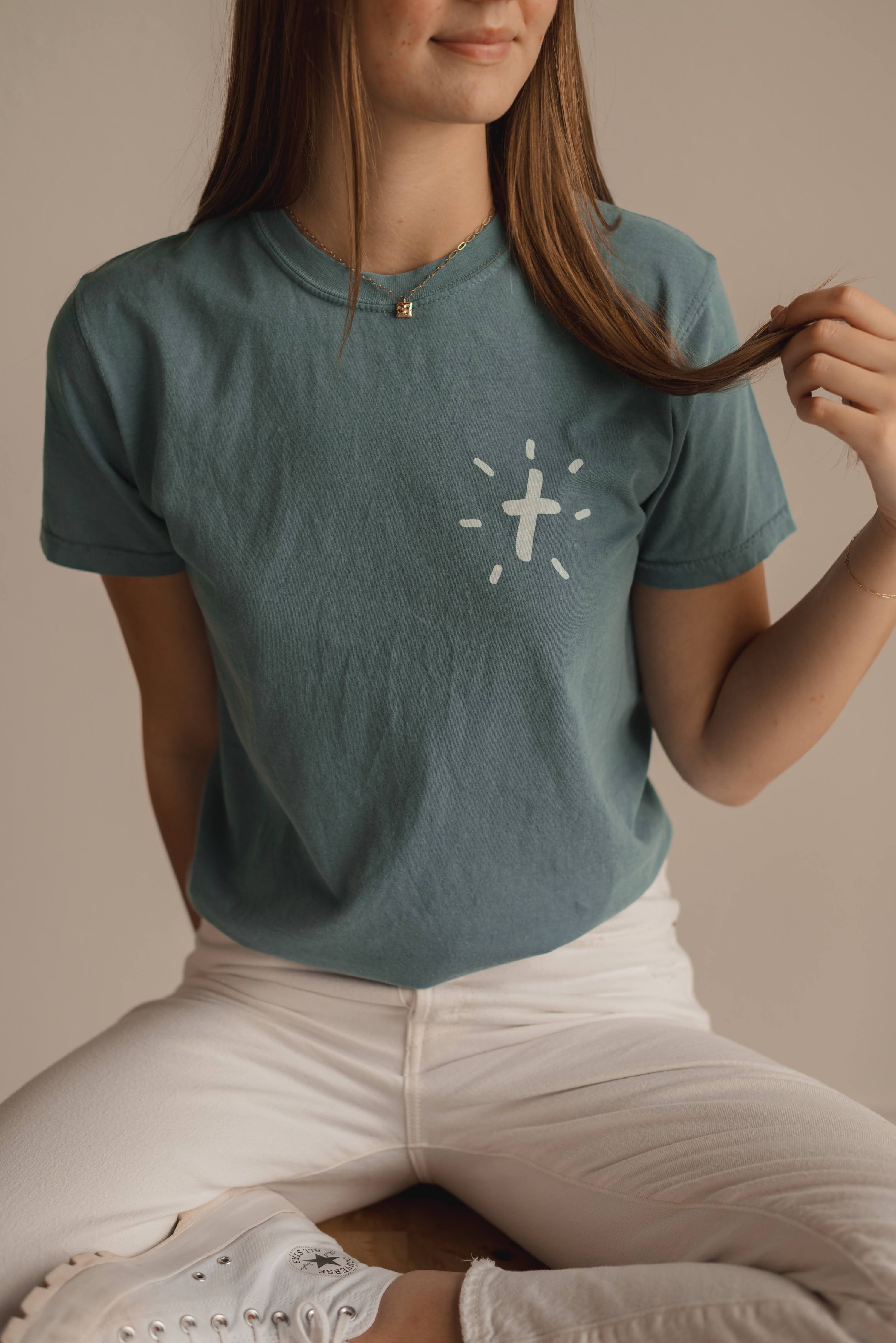 Living Hope Tee - Muted Blue