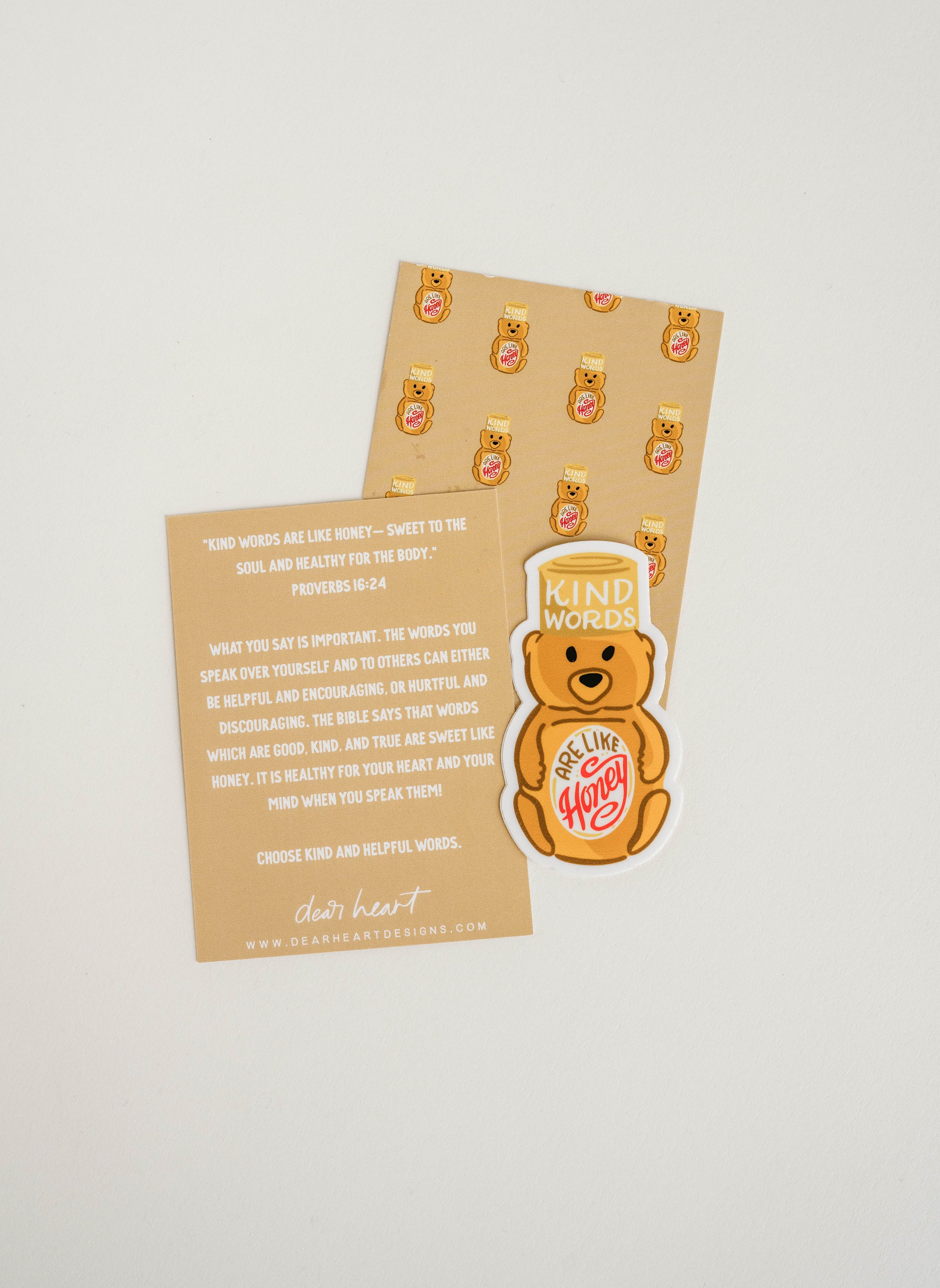 Kind Words Sticker Dear Heart