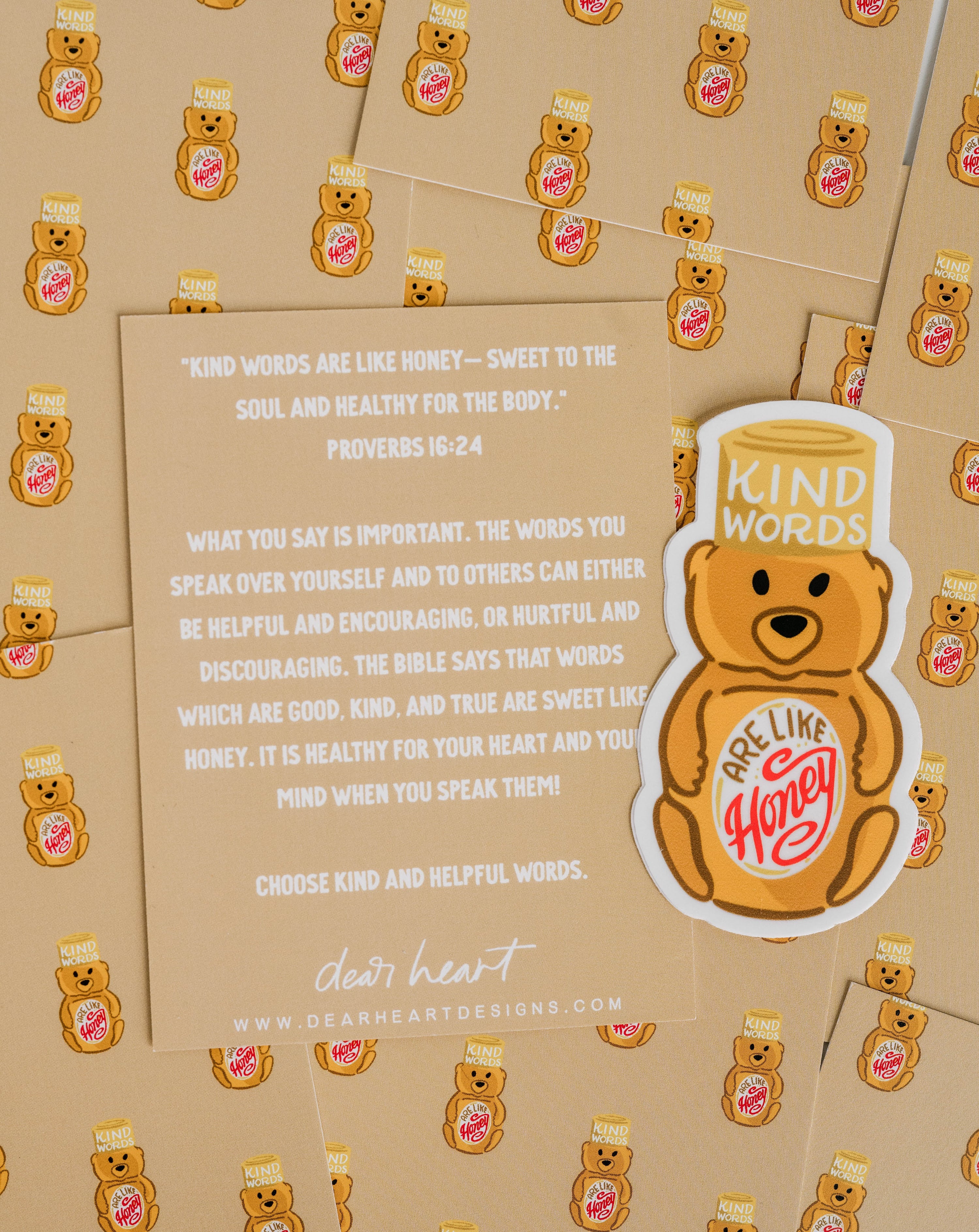 Kind Words Sticker Dear Heart