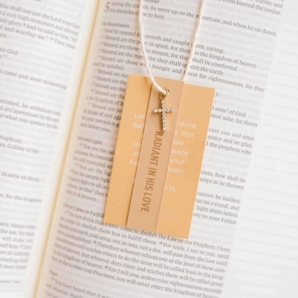 Radiant Cross Charm – Dear Heart