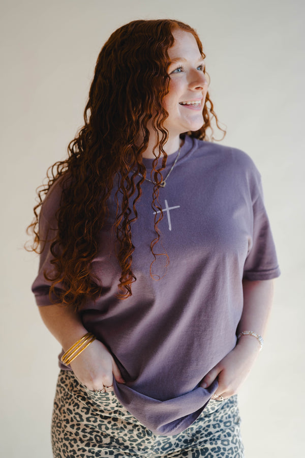 Freedom in Surrender Tee - Muted Purple