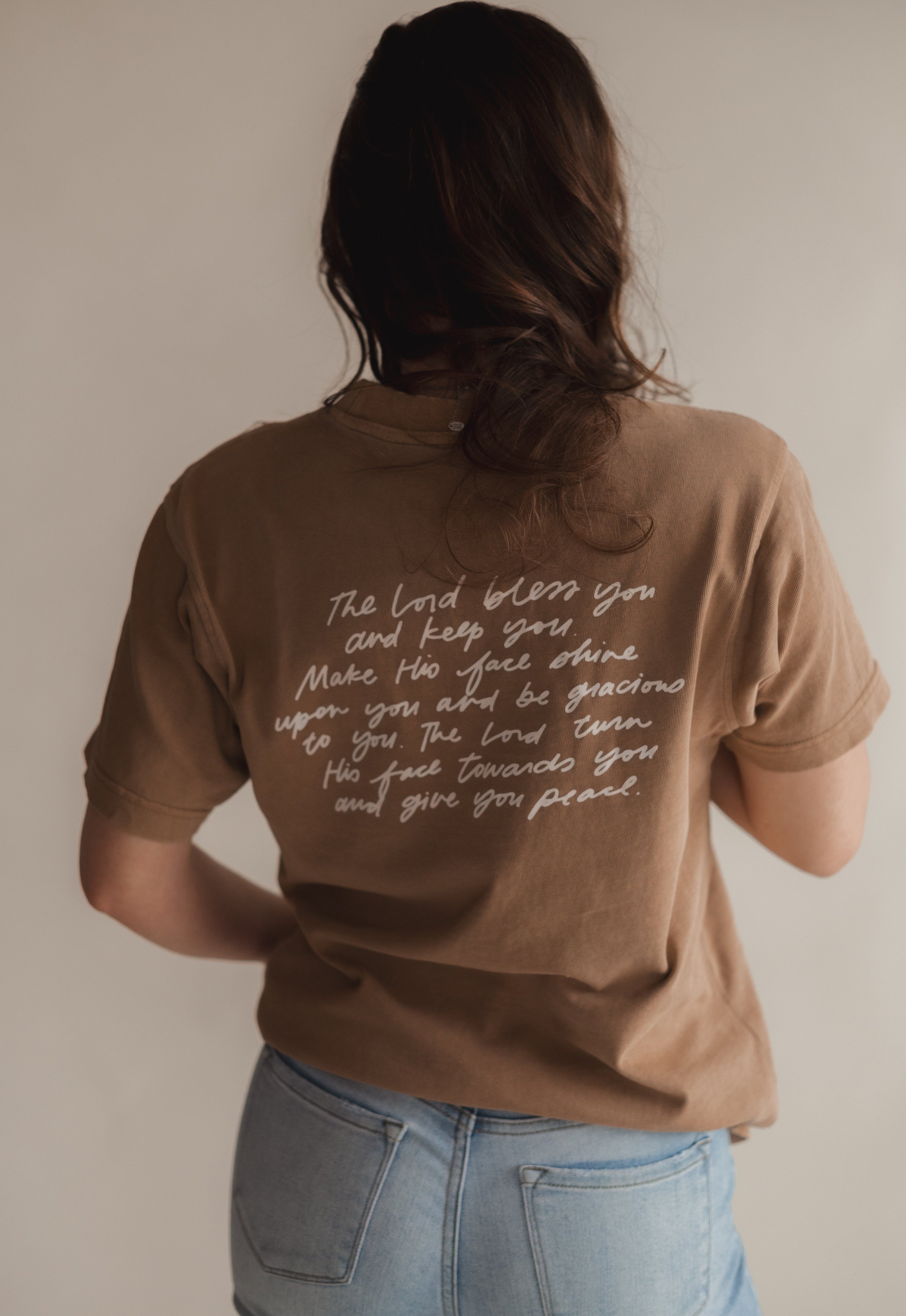 The Blessing Tee- Light Brown - Heavyweight