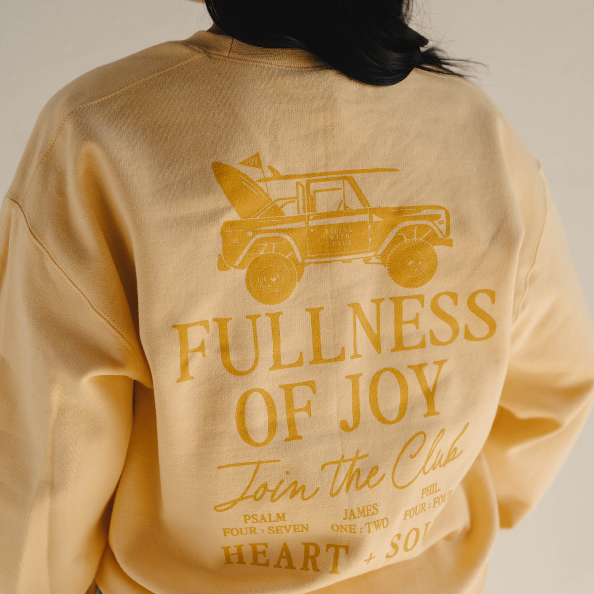 Choose Joy Club Pullover- Yellow – Dear Heart