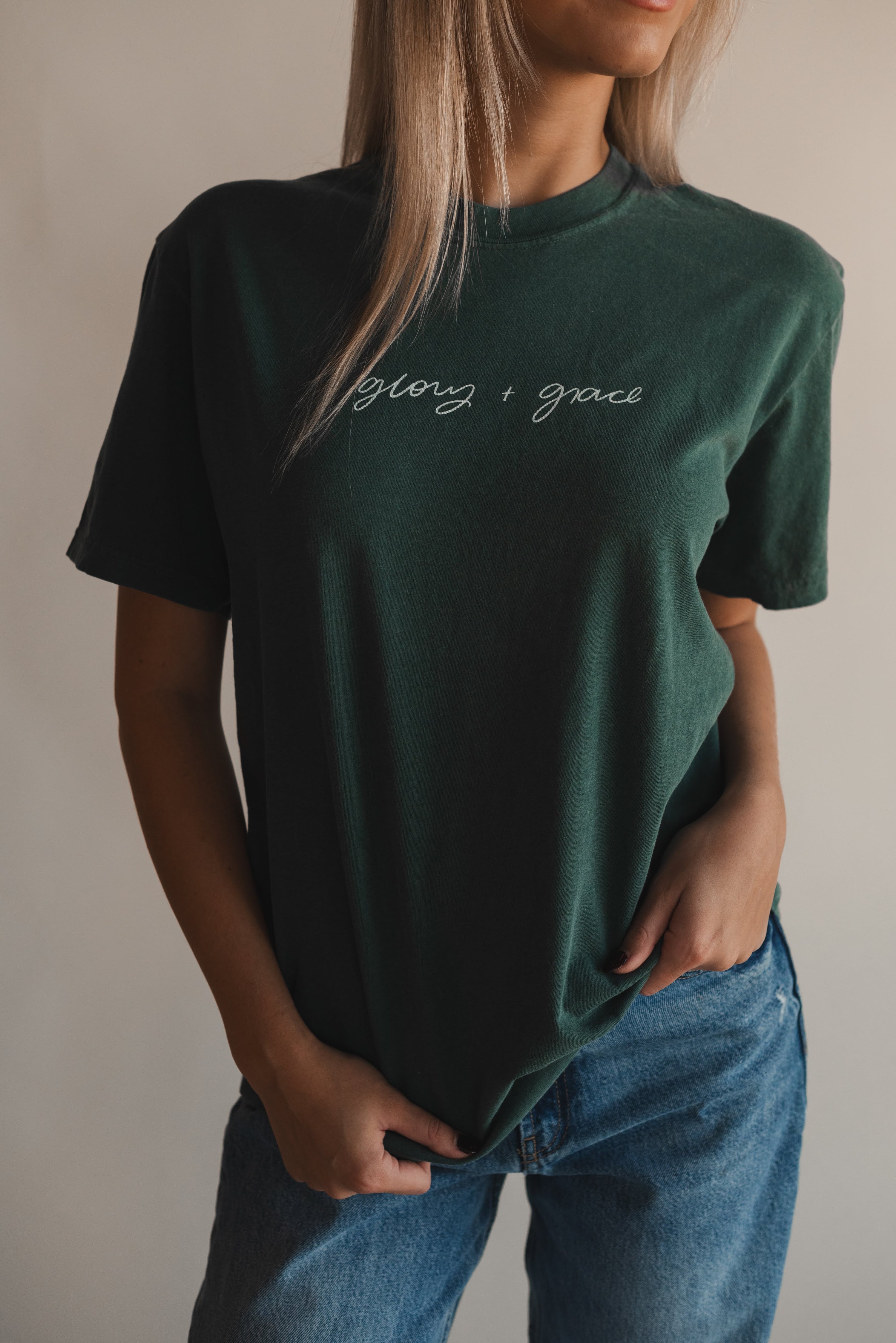 Glory + Grace Tee- Spruce