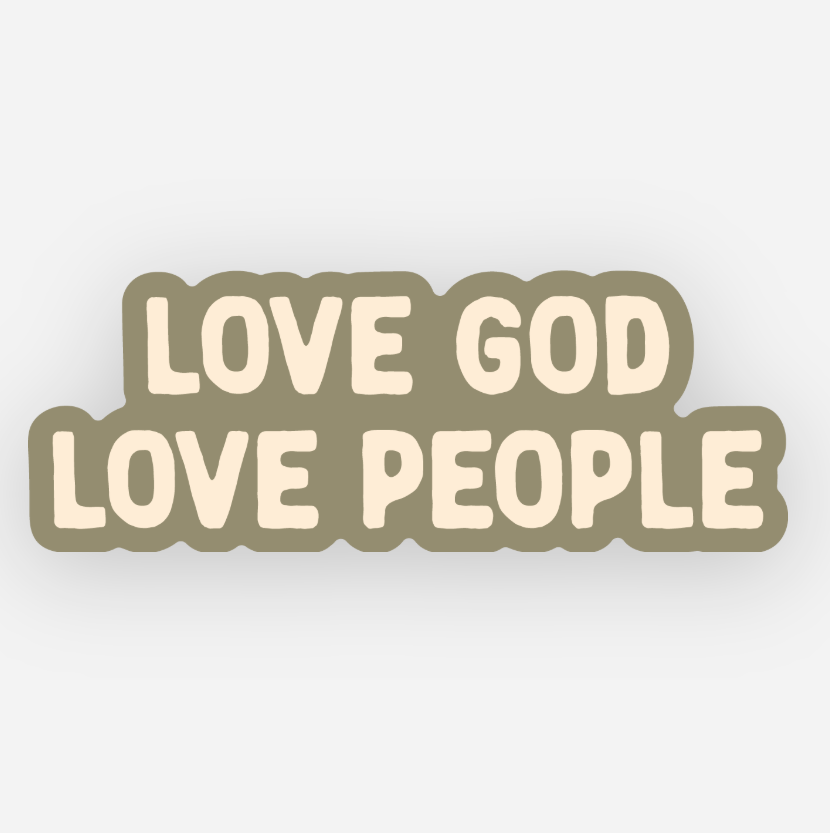 Love God Love People Sticker - Mens