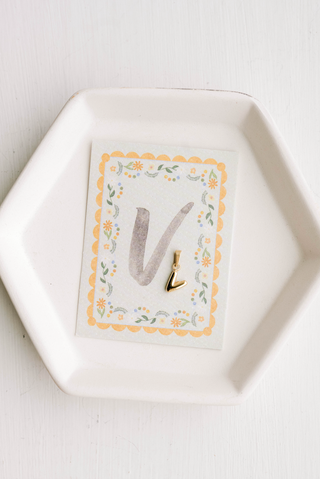 V - Letter Charm