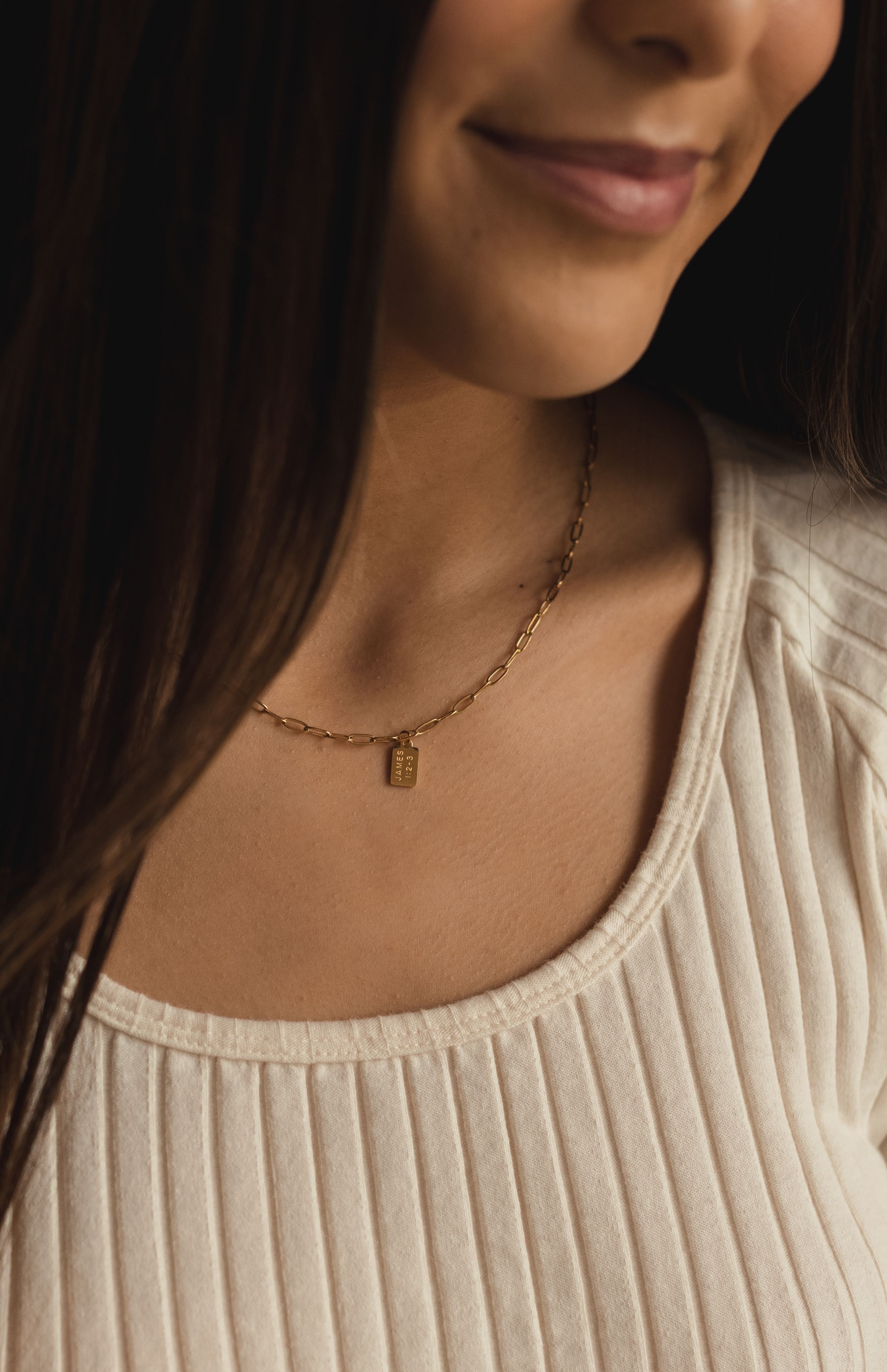 Pure Joy Tag Necklace – Dear Heart