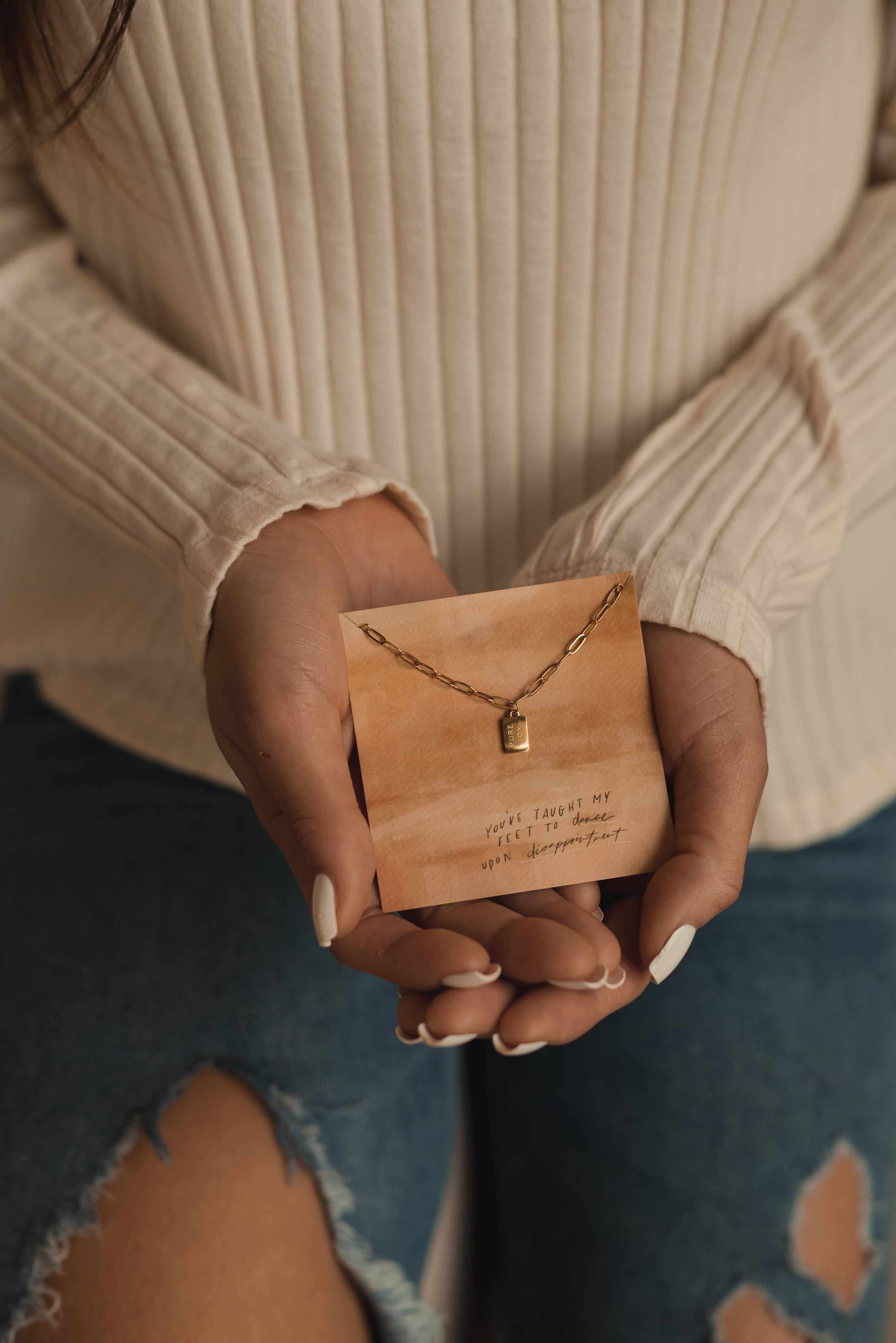 Pure Joy Tag Necklace – Dear Heart
